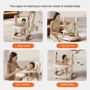 3 in 1 kidilo convertible baby feeding chair, swing and baby walker