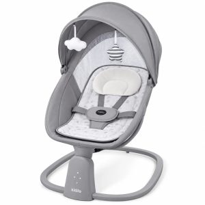 Kidilo Best 3 in 1 Electric Baby Swing with mosquito net,Bluetooth Infant Swing with Music Speaker, Remote Control Timing Function with 5 Speeds, 3 Seat Positions,10 Music, 5 Point Harness Belt (newborn-18 kgs)