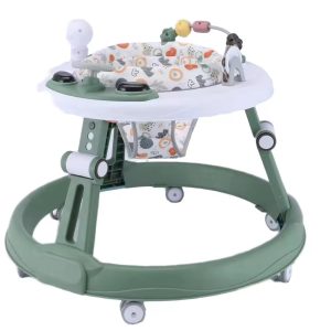 Strong Anti-Rollover height adjustable Baby Walker with educational toys