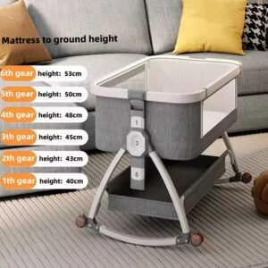 Baby co sleeper/ baby bed/ baby bassinet with adjustable height and underneath storage