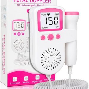Fetal Doppler Baby Heart Monitor for Pregnancy with in-Built Speaker, Smart Noise Reduction & Heartbeat Detection Machine for Home & Clinic Use