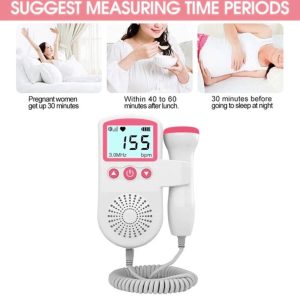Fetal Doppler Baby Heart Monitor for Pregnancy with in-Built Speaker, Smart Noise Reduction & Heartbeat Detection Machine for Home & Clinic Use