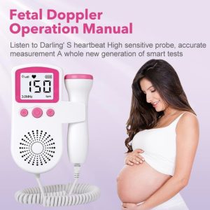 Fetal Doppler Baby Heart Monitor for Pregnancy with in-Built Speaker, Smart Noise Reduction & Heartbeat Detection Machine for Home & Clinic Use