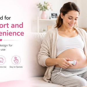 Fetal Doppler Baby Heart Monitor for Pregnancy with in-Built Speaker, Smart Noise Reduction & Heartbeat Detection Machine for Home & Clinic Use