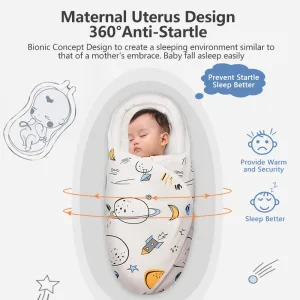 Premium soft cotton baby swaddle wrap