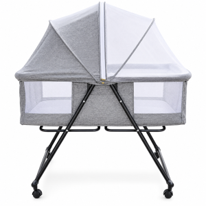 Foldable rocking Baby Bassinet With Net And Wheels