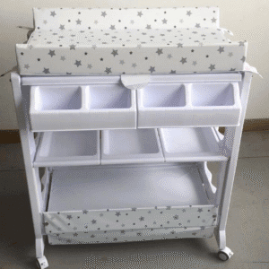 2 in 1 movable Baby Bath & Changing Table with storage compartments( ideal from newborn to 2 years)