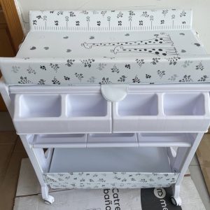Baby Bath and Changing Station With storage compartment and wheels