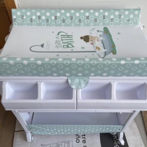 Baby Bath and Changing Station With storage compartment and wheels
