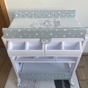 Baby Bath and Changing Station With storage compartment and wheels