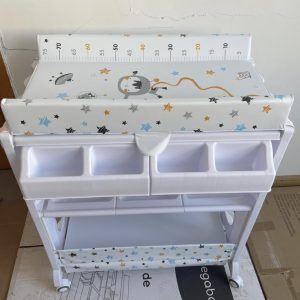 Baby Bath and Changing Station With storage compartment and wheels