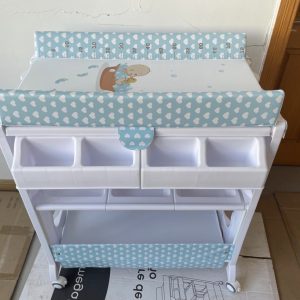 Baby Bath and Changing Station With storage compartment and wheels