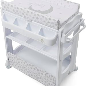 Baby Bath and Changing Station With storage compartment and wheels