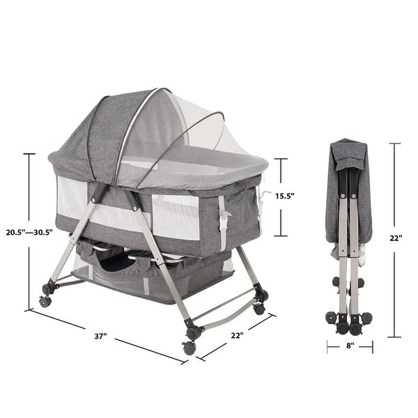 Foldable rocking Baby Bassinet With Net And Wheels Foldable rocking Baby Bassinet With Net And Wheels