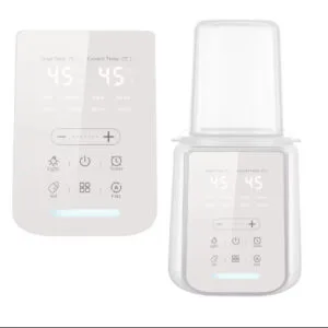Electric bottle/baby food warmer with digital timer - fits all bottle types, milk thawing/smart temperature controls/warm formula/warm milk in 2 minutes.