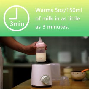 Electric bottle/baby food warmer - fits all bottle types, milk thawing/smart temperature controls/warm formula/warm milk in 3 minutes.