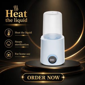 Electric bottle/baby food warmer - fits all bottle types, milk thawing/smart temperature controls/warm formula/warm milk in 3 minutes.