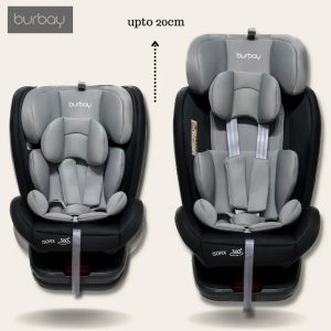 Burbay Grand ISOFIX baby car seat with 360 rotation and height adjustable. Ideal from Newborn to 12 Years