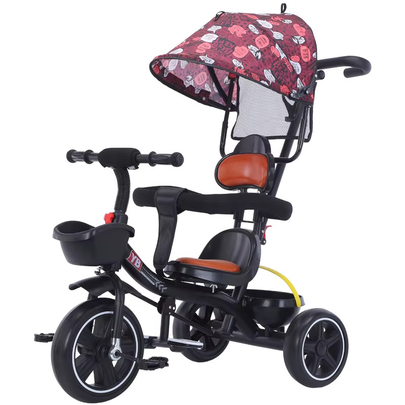 Kids tricycle with umbrella and parent push handle Kids tricycle with umbrella and parent push handle