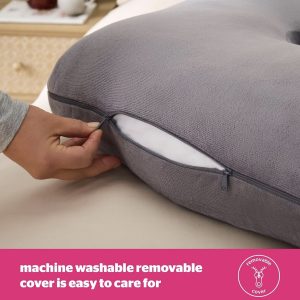 U Shaped Pregnancy Pillow - Maternity Full Body Support Pillow for Back Neck Hip Knee Bump Support - Removable Machine Washable Cover