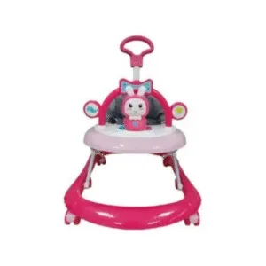 Baby Walker with push handle , music and lights - Pink