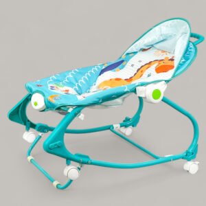 4 In 1 Multifunctional Baby Rocker With Dining Tray, Wheels & Music 0m+