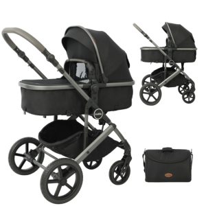 Kidilo 2 in 1 baby stroller High view Travel Pram, Lightweight, Convertible Reversible Seat, Shock-Absorbing Wheels, Adjustable Canopy,Compact & Portable, for Newborns & Toddlers