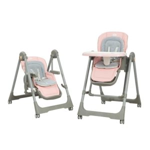 Kidilo Multi-Functional Baby Feeding Chair with Swing, Recline & Wheels | Convertible High Chair