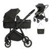 Kidilo 2 in 1 baby stroller High view Travel Pram, Lightweight, Convertible Reversible Seat, Shock-Absorbing Wheels, Adjustable Canopy,Compact & Portable, for Newborns & Toddlers
