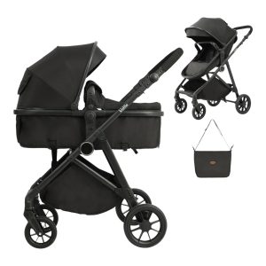 Kidilo 2 in 1 baby stroller High view Travel Pram, Lightweight, Convertible Reversible Seat, Shock-Absorbing Wheels, Adjustable Canopy,Compact & Portable, for Newborns & Toddlers
