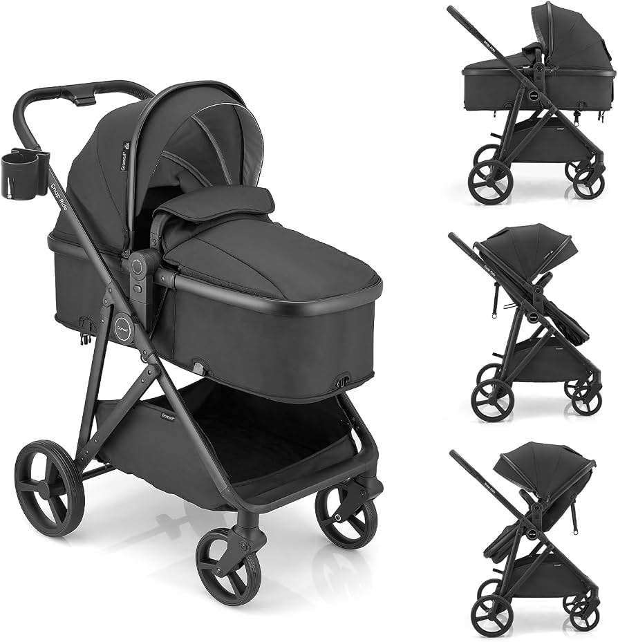 Kidilo 2 in 1 baby stroller High view Travel Pram, Lightweight, Convertible Reversible Seat, Shock-Absorbing Wheels, Adjustable Canopy,Compact & Portable, for Newborns & Toddlers Kidilo 2 in 1 baby stroller High view Travel Pram, Lightweight, Convertible Reversible Seat, Shock-Absorbing Wheels, Adjustable Canopy,Compact & Portable, for Newborns & Toddlers