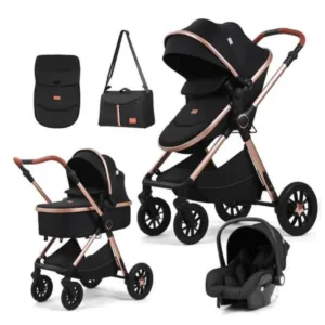 Premium kidilo bassinet stroller set with infant car seat and baby bag