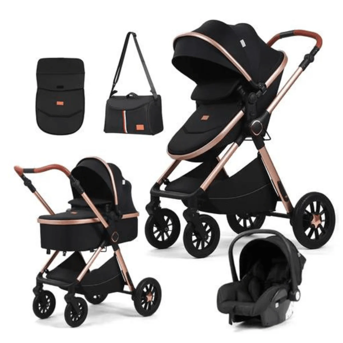 Premium kidilo bassinet stroller set with infant car seat and baby bag Premium kidilo bassinet stroller set with infant car seat and baby bag