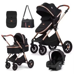 Premium kidilo bassinet stroller set with infant car seat and baby bag