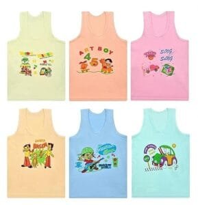 multicolour baby vests