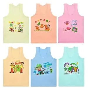 multicolour baby vests