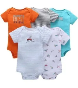 multicolour baby body suits with unique design
