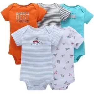 multicolour baby body suits with unique design