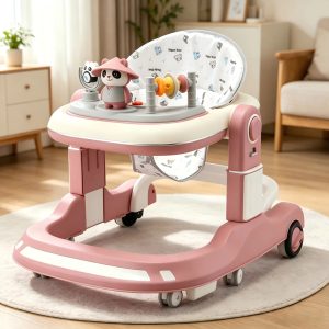 Height adjustable baby walker and push walker with educational toys(6- 24 months)