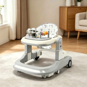 Height adjustable baby walker and push walker with educational toys(6- 24 months)