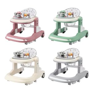 Height adjustable baby walker and push walker with educational toys(6- 24 months)