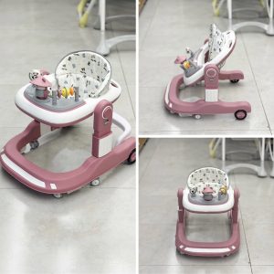 Height adjustable baby walker and push walker with educational toys(6- 24 months)