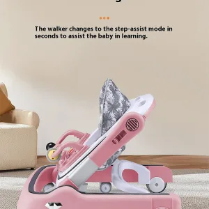 Height adjustable baby walker and push walker with educational toys(6- 24 months)