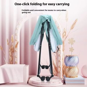 Foldable rocking Baby Bassinet With Net And Wheels