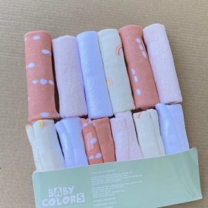 Set of 12 baby wash cloth towels