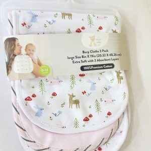 Big size set of 3 burp cloths