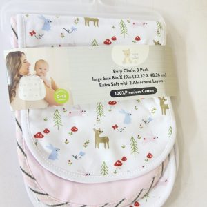 Big size set of 3 burp cloths