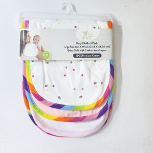 Big size set of 3 burp cloths