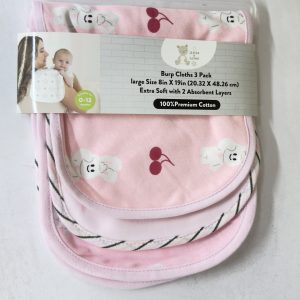 Big size set of 3 burp cloths