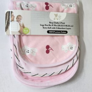 Big size set of 3 burp cloths